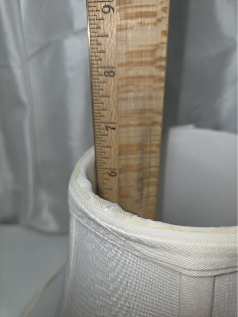 Bell-Shaped Lamp Shade Egg Shell Ivory Color With Uno Fitter 10" Bottom X 6 3/8" - Picture 8 of 9